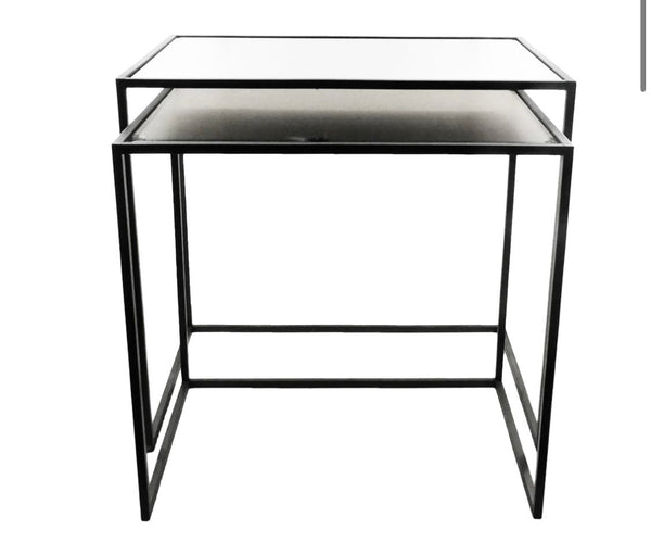 Knox Glass Bevelled Nest Side Tables