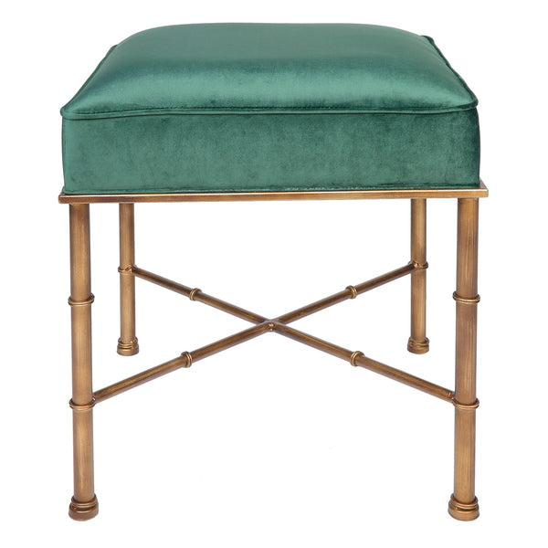 Jay Stool | Emerald Green Velvet