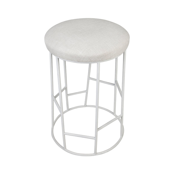 Alten Steel Kitchen Stool | Natural White