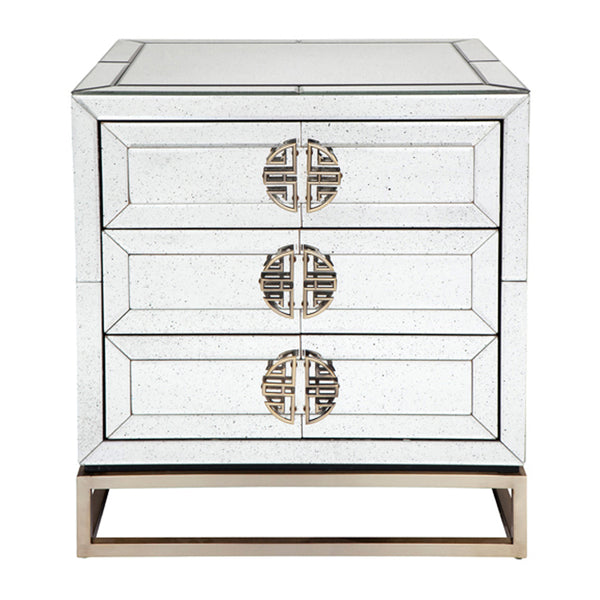 Lanchester Mirrored Bedside Table