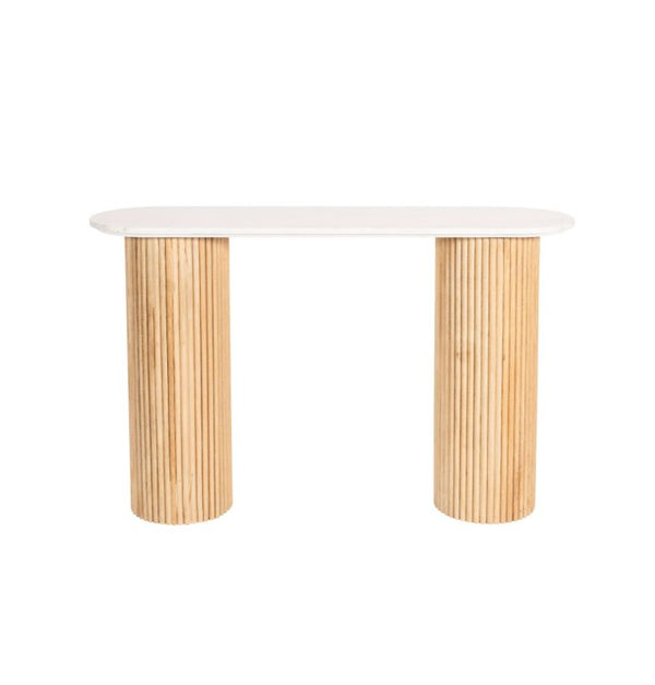 Lomia Marble Console | White