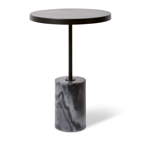 Byron Marble Side Table | Black/Grey