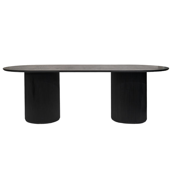 Arlington Oval Dining Table | 2.4m Black