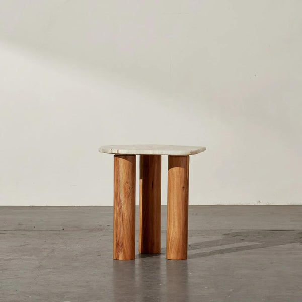 Waverly Side Table | Onyx Travertine